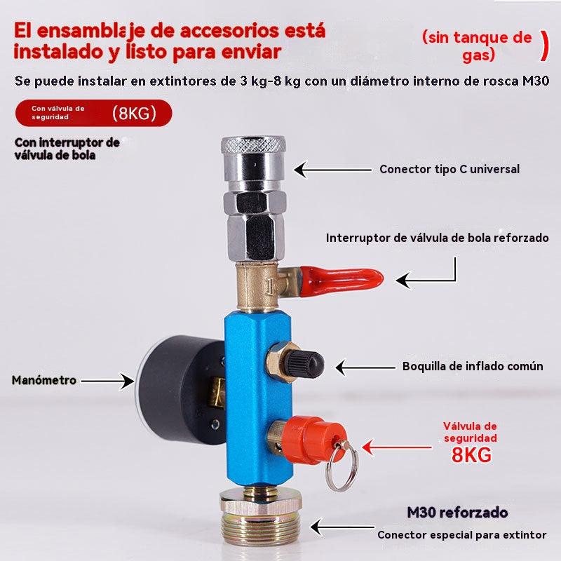 👍👍Преобразуване на домашно приготвена бутилка за пожарогасител в газова бутилка за голяма надморска височина, газова бутилка за къмпинг и пикник на открито, с многократно пълнителен газов клапан.