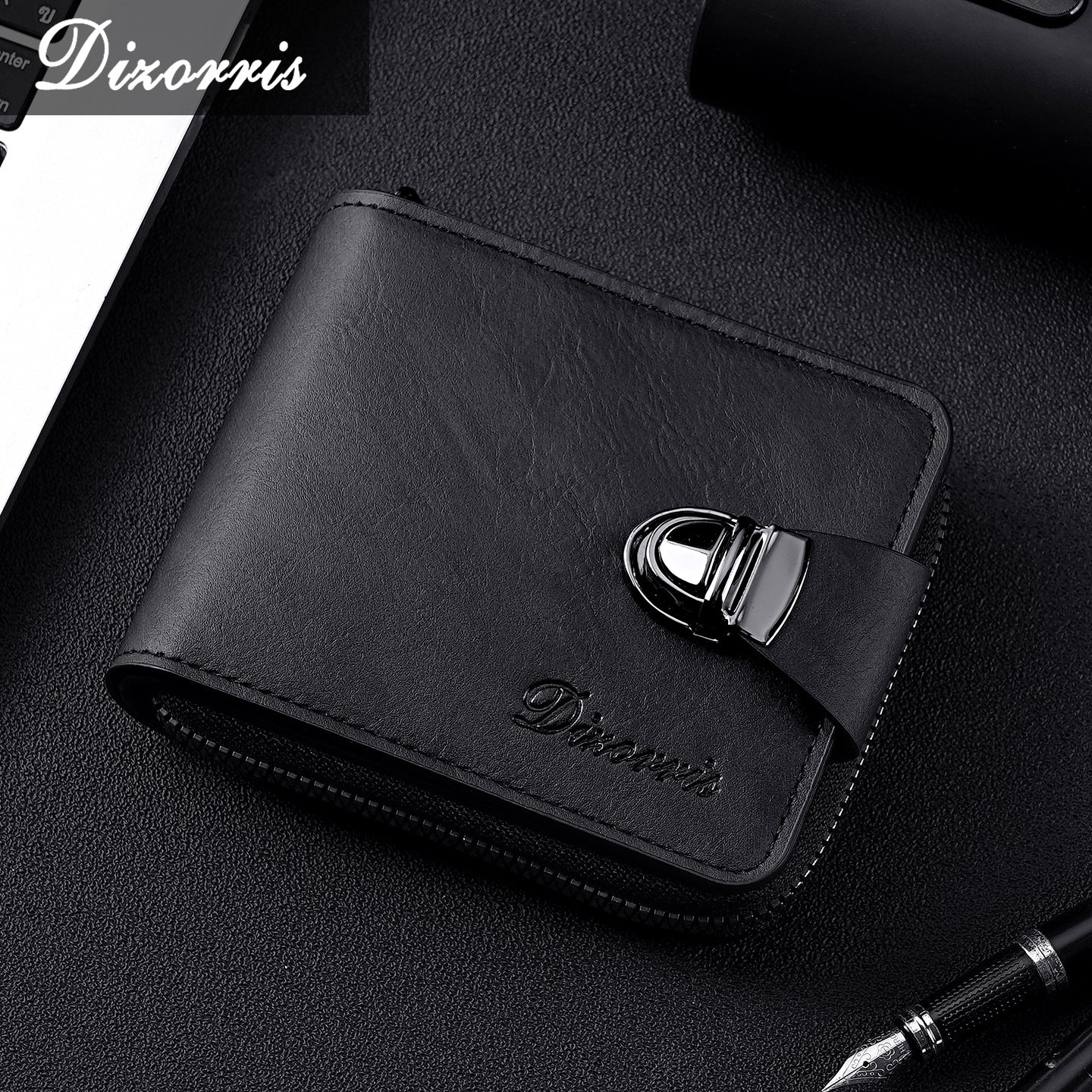 🔥🔥【Най-продаваният】Нов модерен къс портфейл с цип в ретро стил за мъже