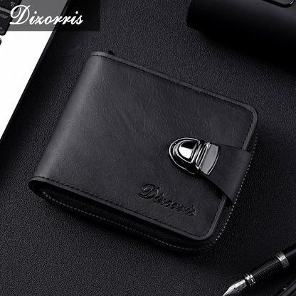 🔥🔥【Най-продаваният】Нов модерен къс портфейл с цип в ретро стил за мъже