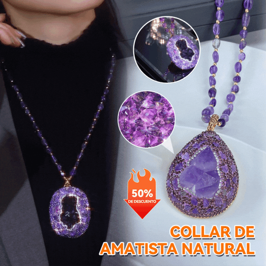 ✨Луксозно колие с естествен необработен аметист