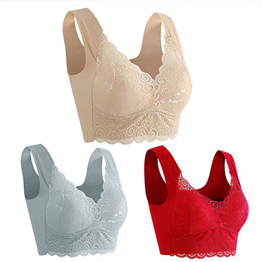 👙💖【3 бр】Нов дамски удобен дишащ сутиен (3 броя)> (Препоръчано от лекар)