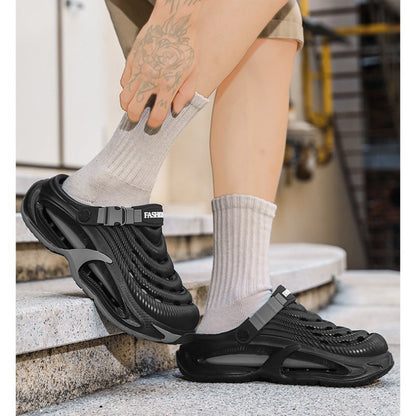 👟50% ОТСТЪПКА🌬️Мъжки сандали 2 в 1 за универсално ползване - дебела EVA подметка, неплъзгащи се и изключително леки, дишащи🏃‍♂️