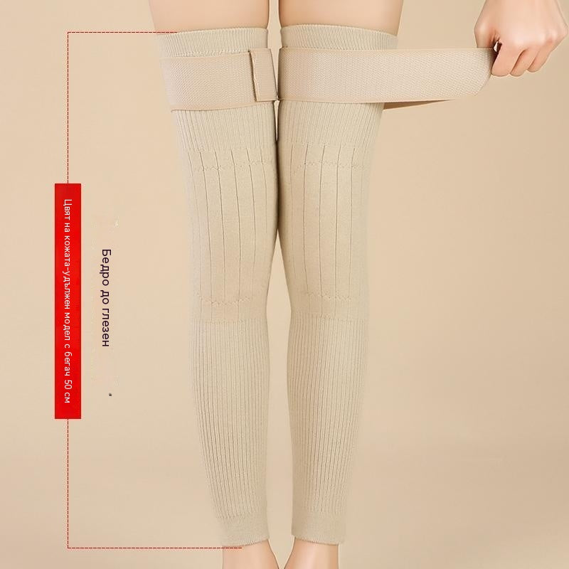 🦵🔥 Дълги зимни термо наколенки – облекчение от студ и болки в ставите, топли и неплъзгащи се