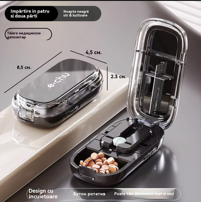 💊🧰 Преносим, херметически затворен и влагоустойчив многофункционален органайзер за хапчета