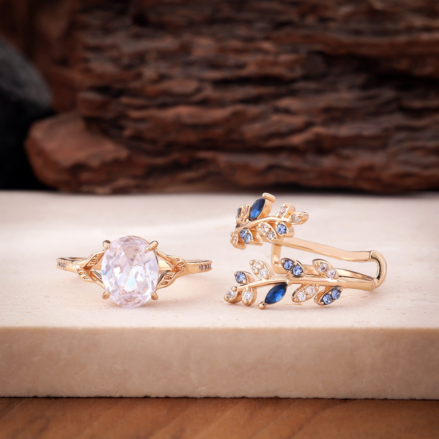 💎💍Луксозен меден пръстен, инкрустиран с циркони – романтичен подарък за любимия човек.