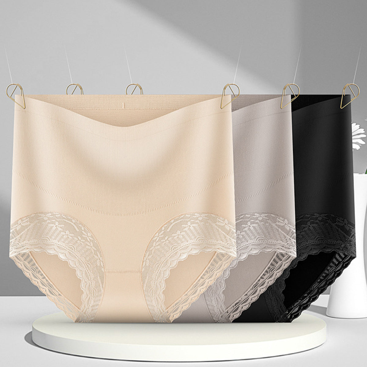 🔥【3бр.】【45-100 кг】💖 Оформящи бикини с плосък корем и push-up ефект – меки, дишащи и отслабващи по фигурата