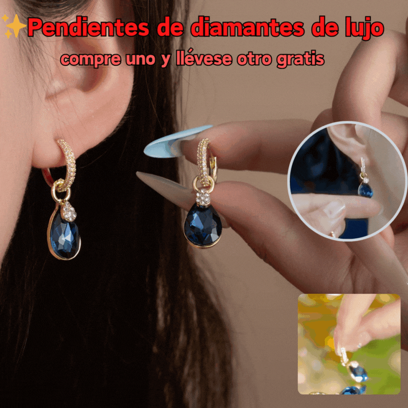 【Купете 2, вземете 2 безплатно】✨💧4 чифта луксозни кристални диамантени обеци във формата на сълза, нишов дизайн, елегантни и универсални, нови модни обеци за 2026 г.