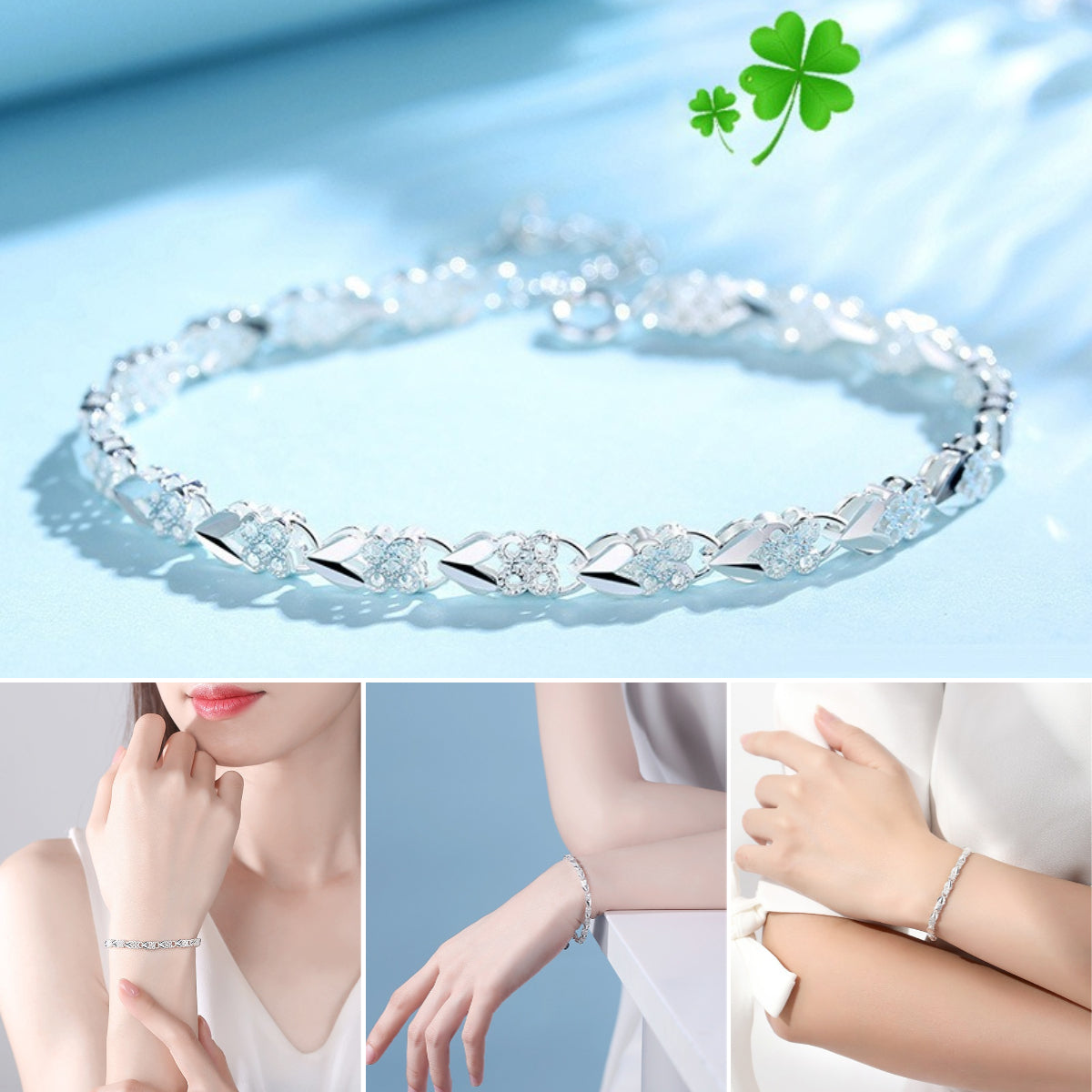 ✨💖Нова и модерна гривна от сребро 925 за жени🍀