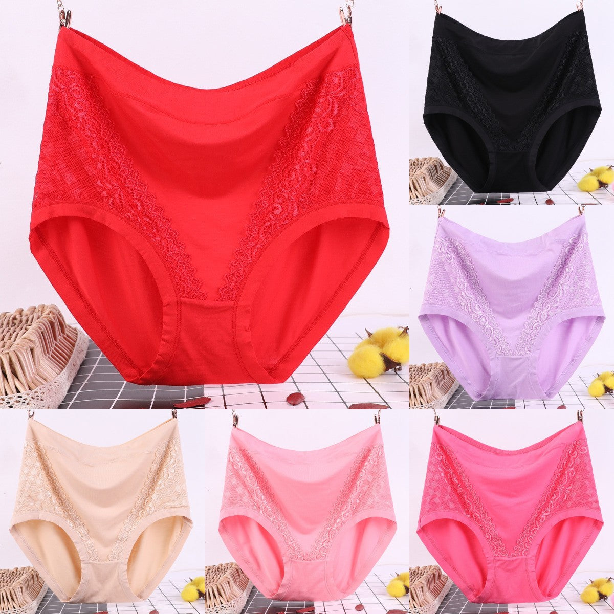 🔥🩲【Купете 3, вземете 3 безплатно】(6/12 броя) Последен ден - 50% отстъпка - Антибактериални бикини с висока талия за контрол на корема