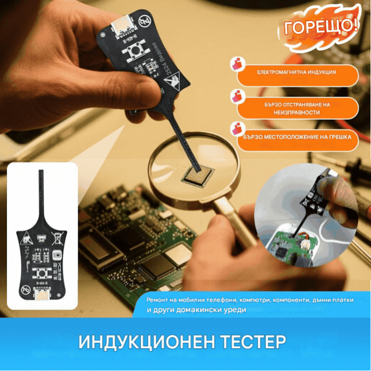 🔥【Купете 1, вземете 1 безплатно】🛠️OSS тестер за индуктивност. 📱Отстраняване на неизправности в индуктивностите на дънни платки на мобилни телефони. ⚡Инструмент за измерване на електромагнитна индукция.