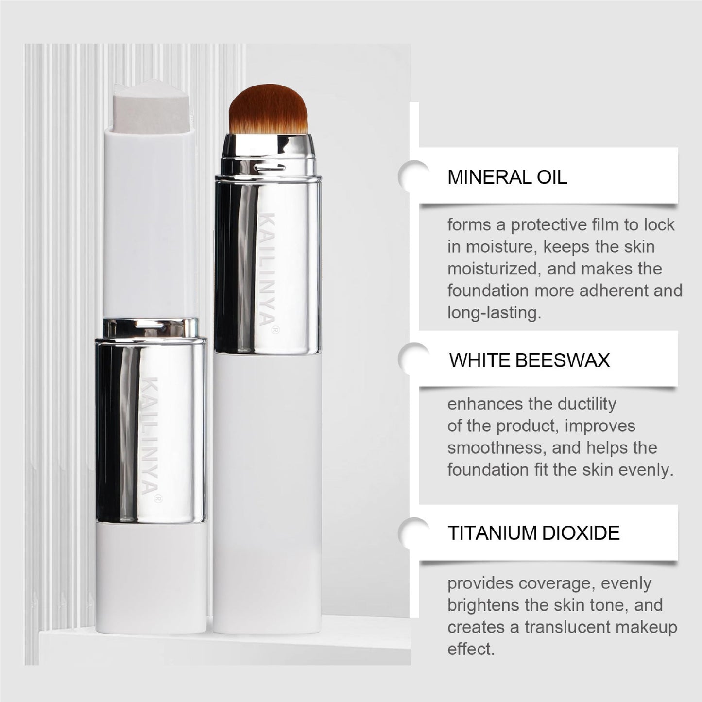 ⏰💕🔥【Купете 1, вземете 1 безплатно】🌟V Бял корейски крем-стик за грим, променящ цвета си