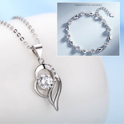 30%OFF✨✨Комплект гривна + колие „Сърцето на океана“ от сребро 925