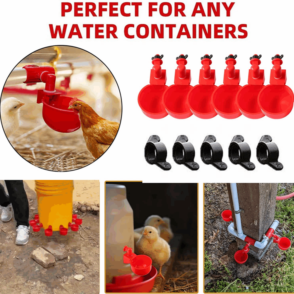 🔥🐔【10/20бр】Автоматична купа за пиене на домашни птици