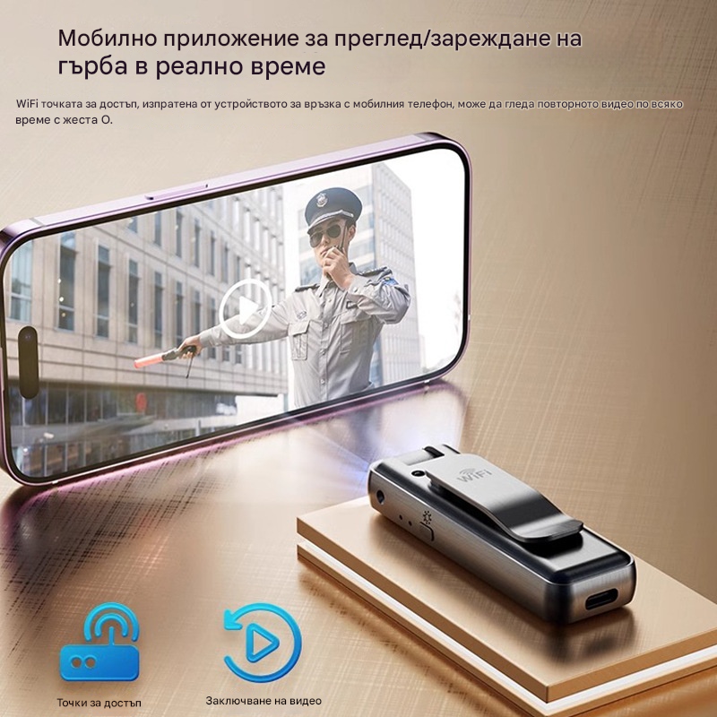 🔥【Офертата е за ограничено време!】⏳Висококачествена камера, преносим рекордер за носене на гърди, професионална екшън камера.