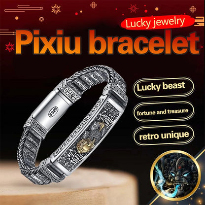 🔥💪2026 Нова гривна Pixiu Fortune, ръчно изработена от сребро 925