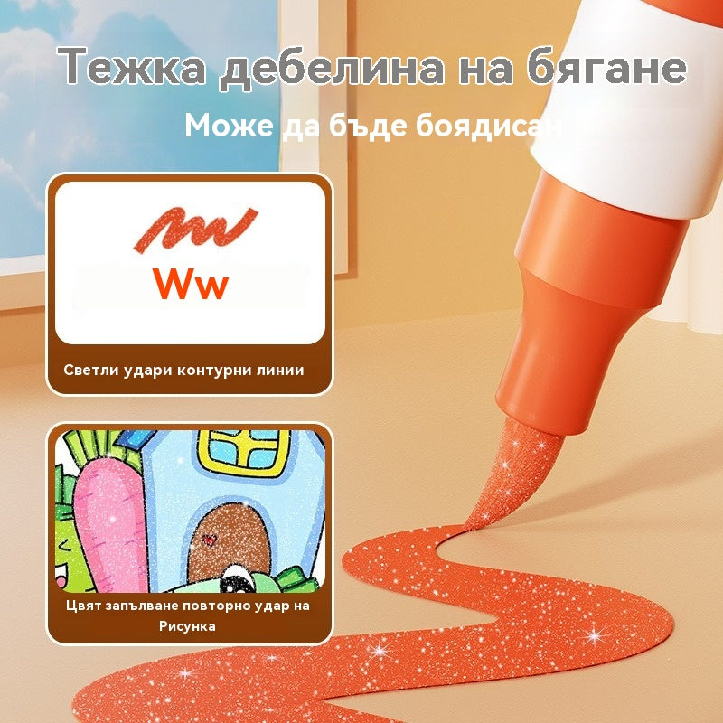 【24 цвята】🔥✨️Комплект двустранни светкавични маркери