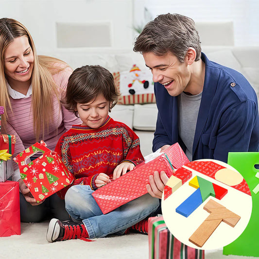 💕🎭Многофункционална играчка-пъзел танграм с Т-образна форма