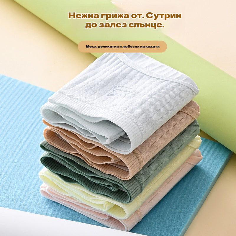 🧡🧡(7 бр.) Последен ден 50% отстъпка -- Дамско семпло и усъвършенствано антибактериално бельо с висока талия, подходящо за жени с тегло [35-100kg]