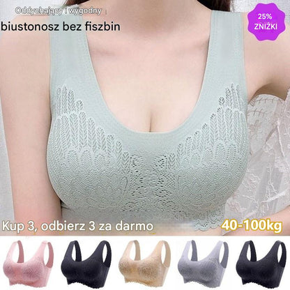 🔥🔥(49% отстъпка)👙👙【Комплект от 6 части】Нов и подобрен удобен дантелен сутиен за по-големи размери (49% отстъпка)