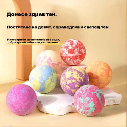 【12 броя 32 евро】Комплект от 12 топчета сол за вана с форма на морски животни (60 г всяка) за деца.