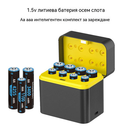🏆Светкавична разпродажба⚡ 50 000+ ПРОДАДЕНИ! Почти разпродадени - 💥🎁🔋Заряден калъф - Акумулаторна литиева батерия Aa/Aaa