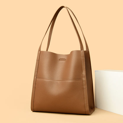 🔥【45% ОТСТЪПКА】👜Чанта за рамо от мека кожа с голям капацитет, едноцветна