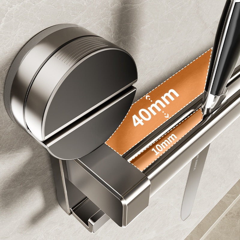 🏠🧑‍🍳 Кухненска поставка за съхранение с вендуза ✅ Не е необходимо пробиване ✅ Може да побере ножове ✅ Може да побере капаци за тенджери