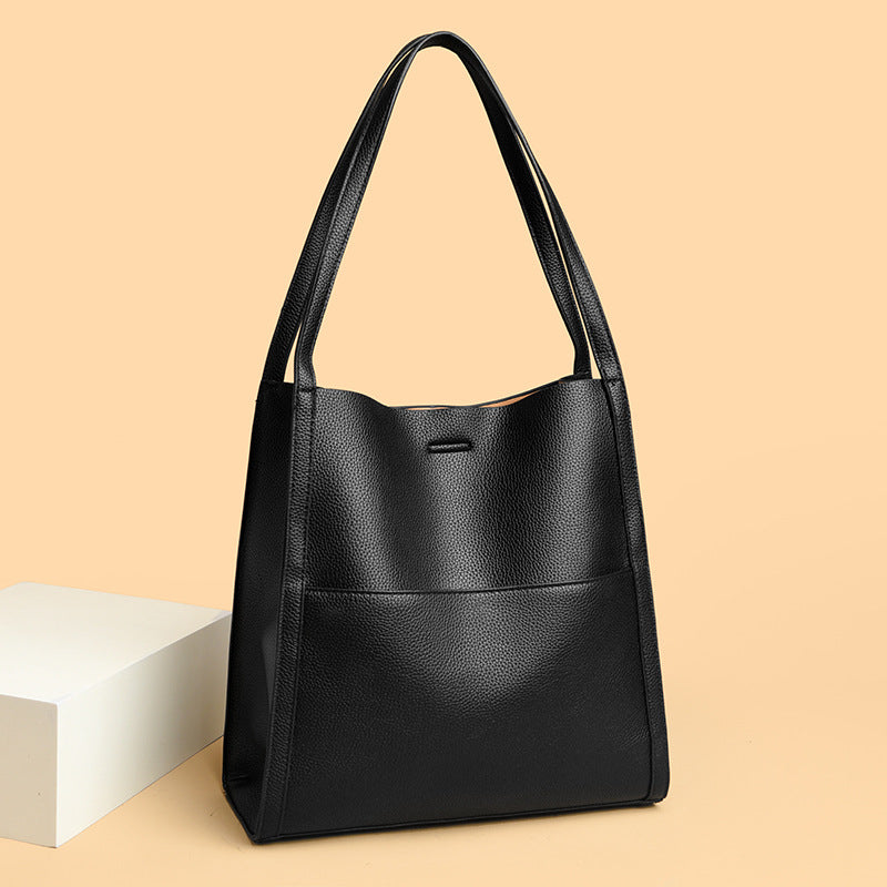 🔥【45% ОТСТЪПКА】👜Чанта за рамо от мека кожа с голям капацитет, едноцветна