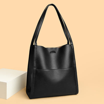 🔥【45% ОТСТЪПКА】👜Чанта за рамо от мека кожа с голям капацитет, едноцветна