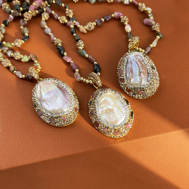 ✨🧡【Горещи продажби】Луксозно колие с естествен необработен аметист