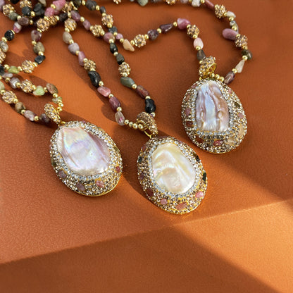 ✨🧡【Горещи продажби】Луксозно колие с естествен необработен аметист