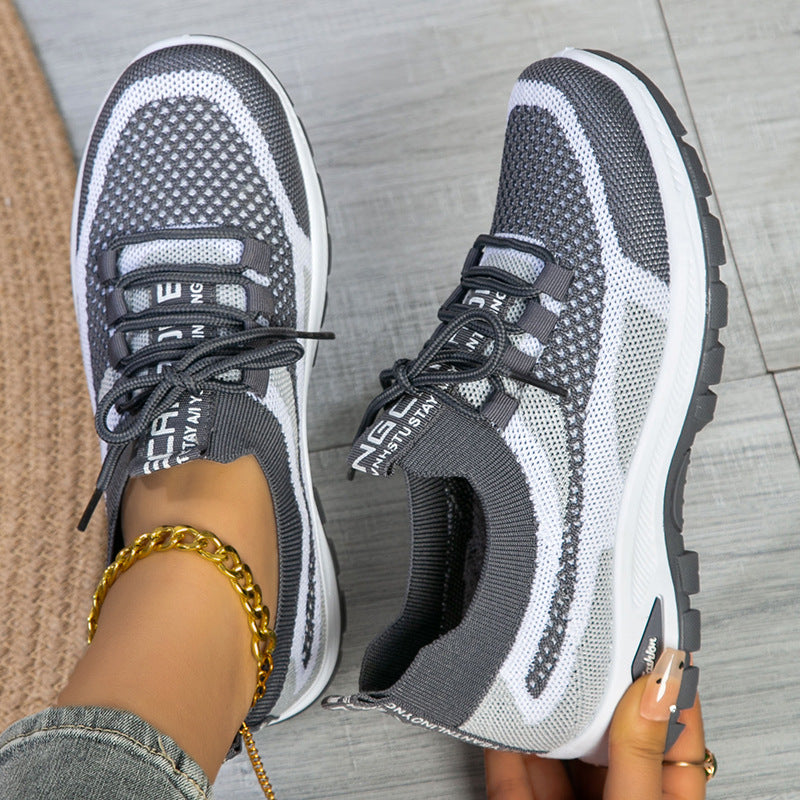 🌸👟Нови пролетни спортни обувки Flyknit от мрежеста материя за жени