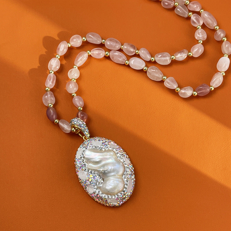 ✨🧡【Горещи продажби】Луксозно колие с естествен необработен аметист