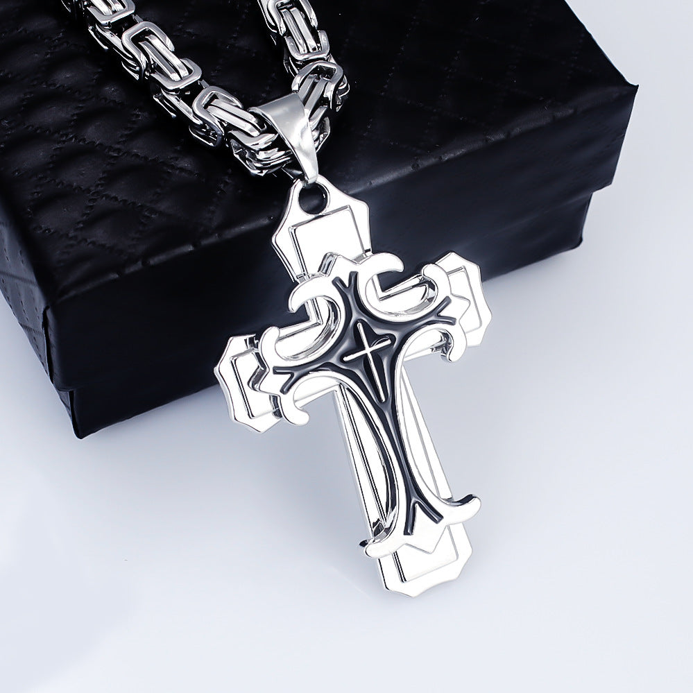 💥✝️✨【Купете едно, вземете второ безплатно】✝️Мъжко ретро уникално колие с кръст