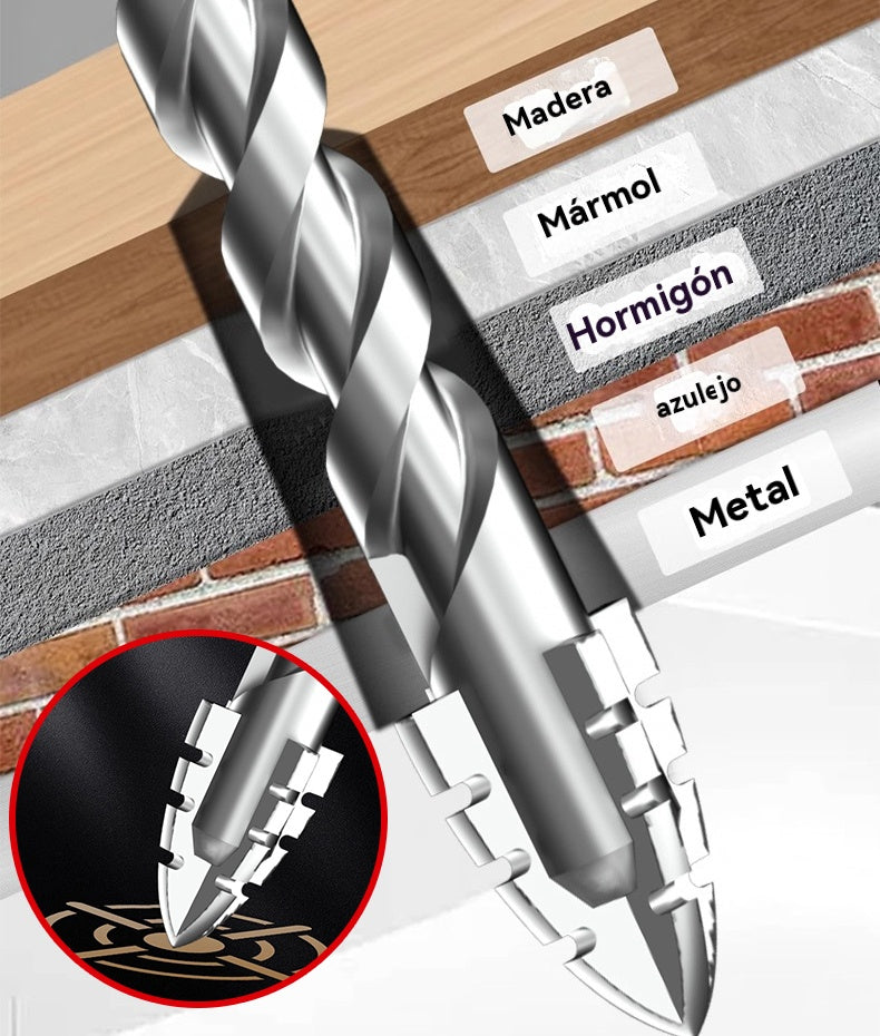 🥇【1 комплект от 9 части】【3+4+5+6+8+10+12+14+16 мм】Свредло от седмо поколение, супер твърдо, от волфрамова стомана, с назъбен ръб