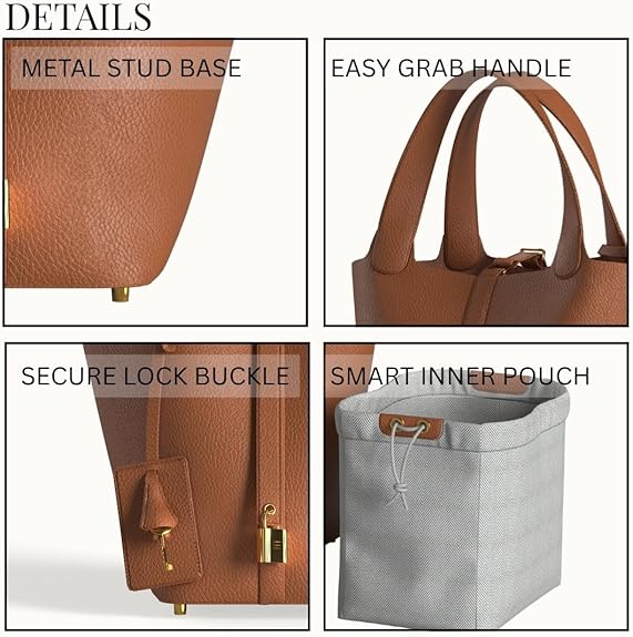 👜 Чанта-кофа от естествена кожа с връзки за закопчаване и мини цип.