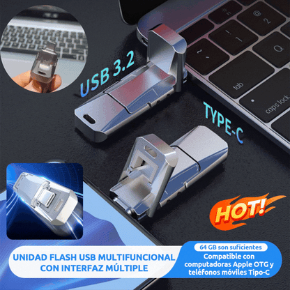 (8/16/32/64TB)📲💻 4-в-1 USB флаш устройство за телефони и компютри, Type-C SSD устройство