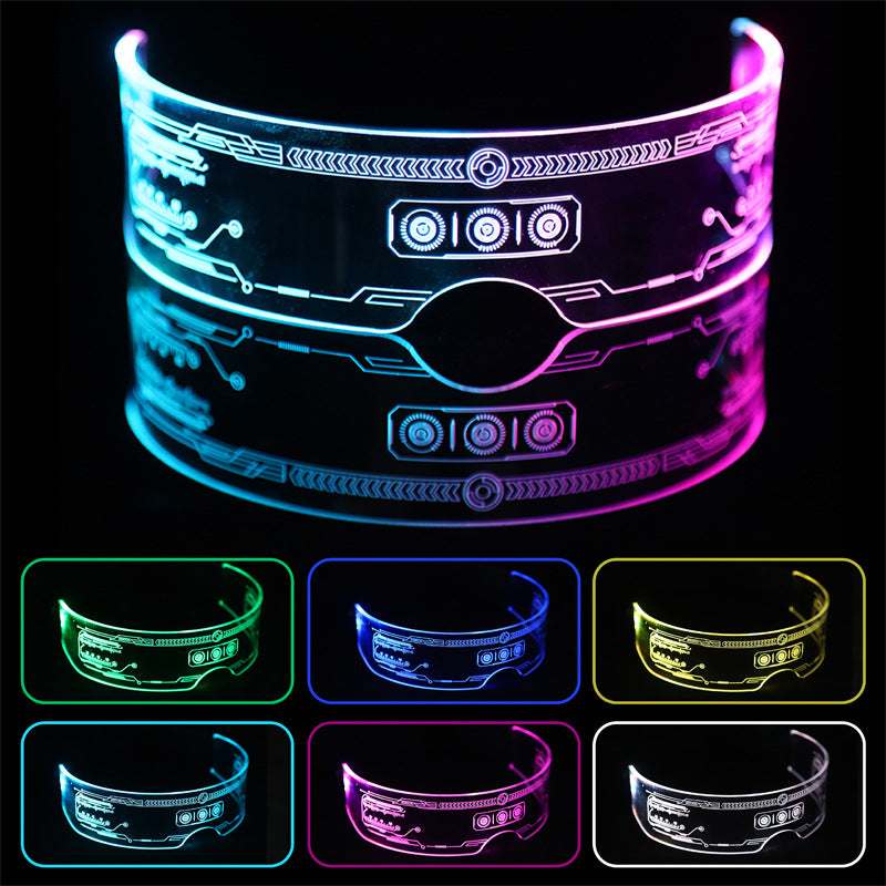 😎LED неонови очила✨---Регулируеми цветни светлини--Идеални за рождени дни, абитуриентски балове или събития с неонова тематика!