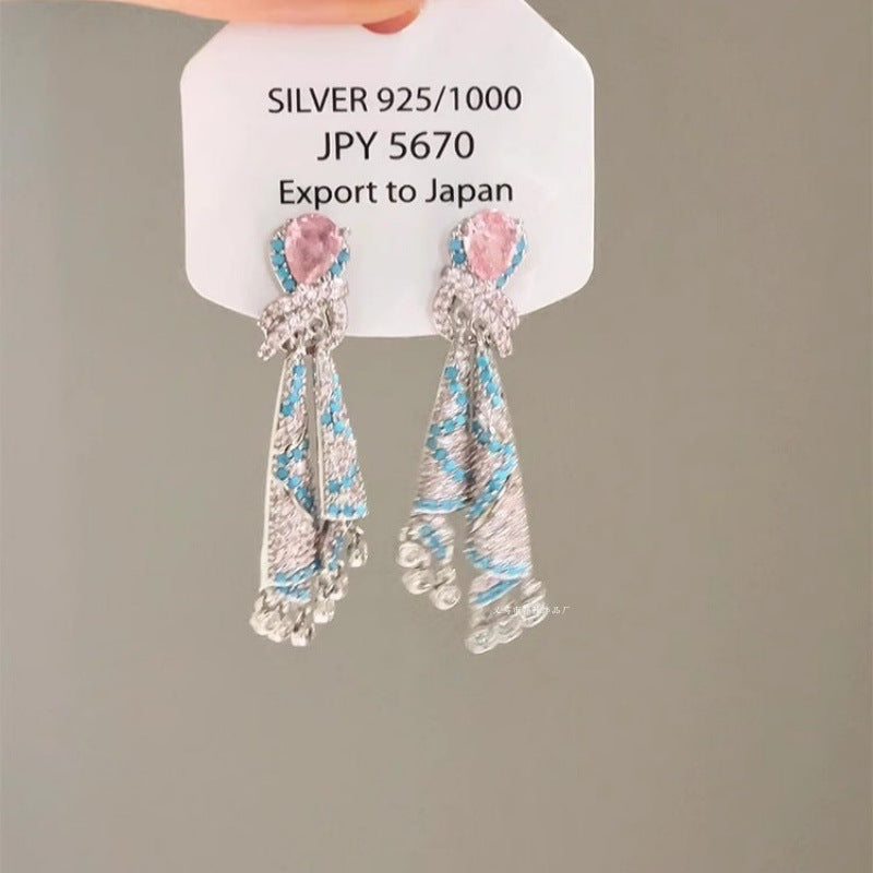 【💥50% отстъпка】 😍Специални💎 Винтидж сатенени обеци