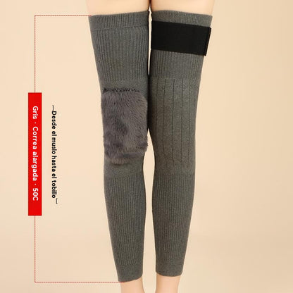 🦵🔥 Дълги зимни термо наколенки – облекчение от студ и болки в ставите, топли и неплъзгащи се