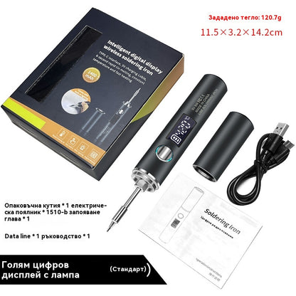 🔥🧰 Нов преносим USB безжичен поялник с цифров дисплей за запояване и ремонт