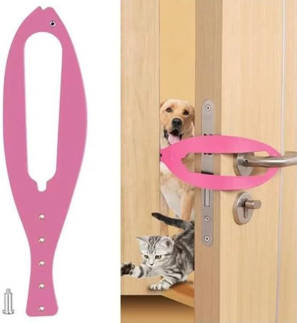 🐱🚪Капак за врата за котки - Скоба за врата за разделяне на домашни любимци, без необходимост от пробиване и с гъвкава ключалка