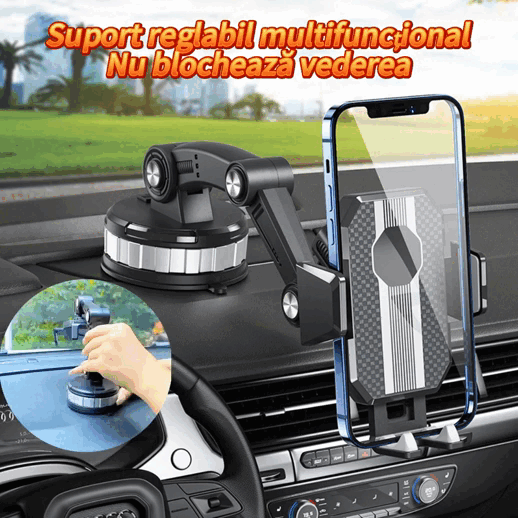 🚗Многофункционална поставка за телефон за кола, издържа до 5 кг!