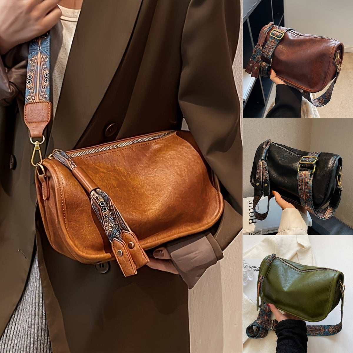 💥💥👜Модна чанта за рамо с голяма вместимост и широка презрамка