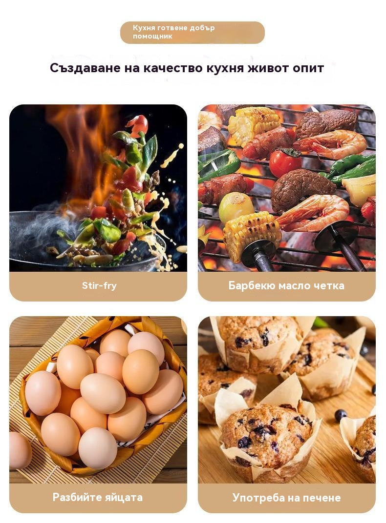 💥🛒【Голяма фабрична разпродажба】Комплект от пет незалепващи кухненски инструменти за печене
