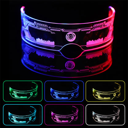 😎LED неонови очила✨---Регулируеми цветни светлини--Идеални за рождени дни, абитуриентски балове или събития с неонова тематика!