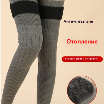 🦵🔥 Дълги зимни термо наколенки – облекчение от студ и болки в ставите, топли и неплъзгащи се