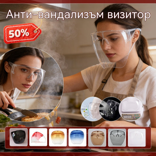 🔥【Купете 1, вземете 1 безплатно】Лицев щит. Предпазва от капчици, мъгла, вятър, прах и изпарения.
