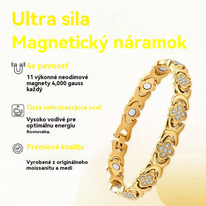 Магнитна гривна Clover Diamond - Открийте тайната си за облекчаване на стреса, магнитно подобряване на благосъстоянието