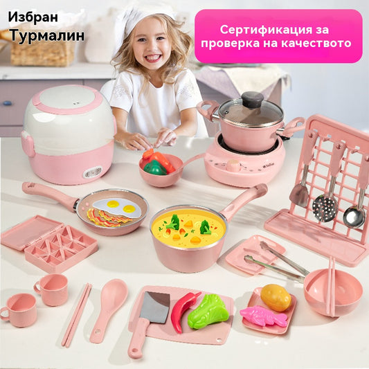 🔥 50% ОТСТЪПКА! 🎁 Комплект за готвене за мини кухня за истински деца 🍳✨